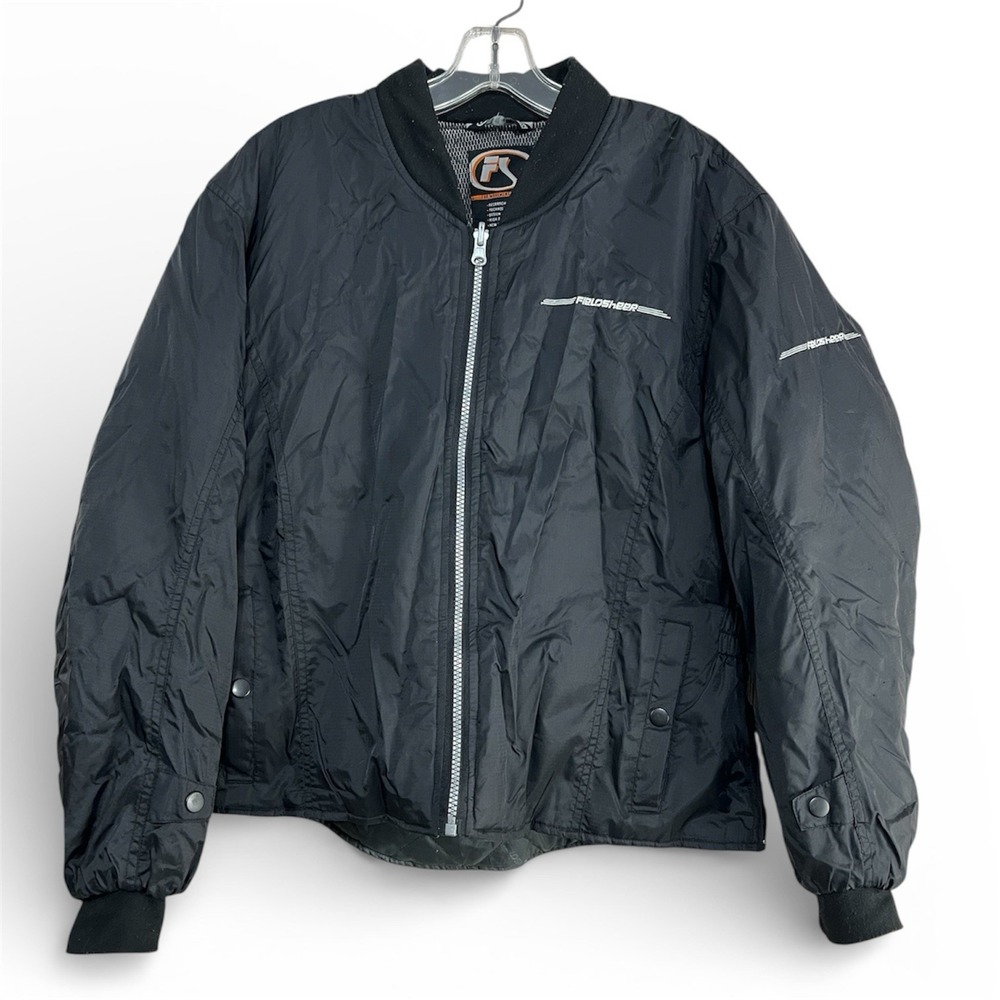 Fieldsheer Windbreaker Bomber‎ Jacket  Women 8 Black Insulated Quilted Moto Y2K
